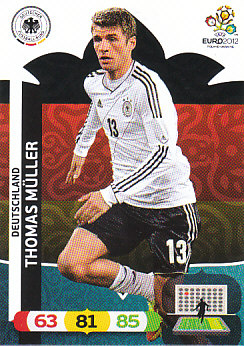 Thomas Muller Germany Panini UEFA EURO 2012 #40
